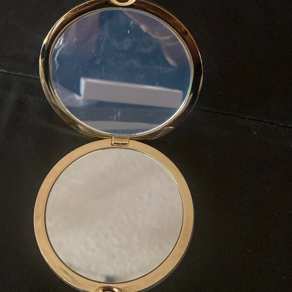 CHANEL Gold Accessory Compact with Iconic Logo